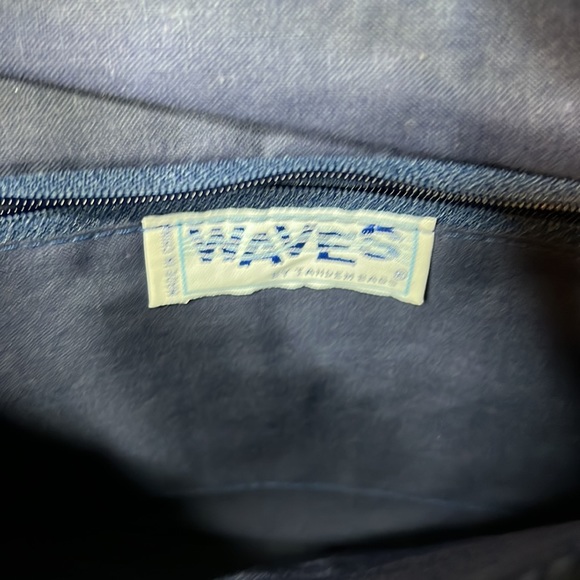 Vintage Blue Straw Woven Crossbody Handbag - Picture 2 of 12